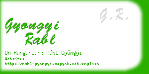 gyongyi rabl business card