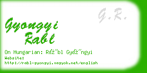 gyongyi rabl business card